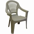 Adams Mfg BigEasy GRY HiBac Chair 8260-13-3700